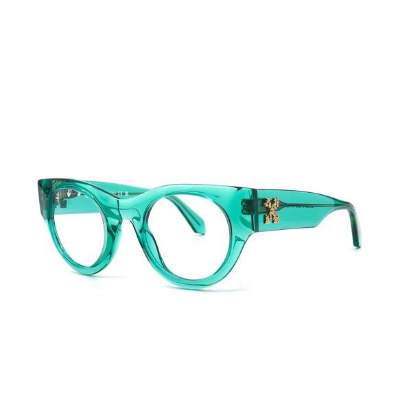 NEW! OFF-WHITE STYLE-13 OERJ013 CRYSTAL LIGHT GREEN AUTHENTIC EYEGLASSES… - Picture 3 of 11